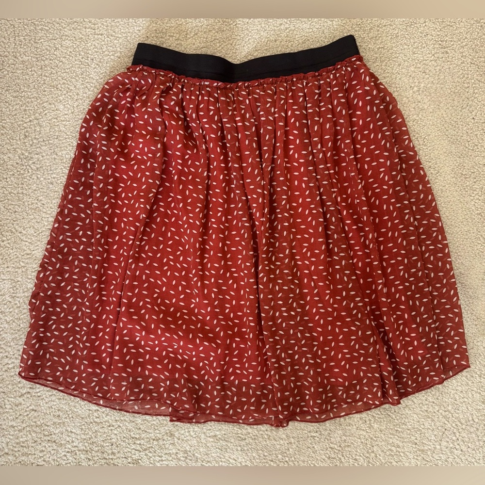 Little Bird Full Skirt in Rusty Red Color